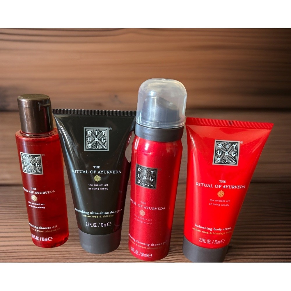 RITUALS The Ritual Of Ayurveda Lot Of 4 Shower Oil Gel Shampoo Body Cream New